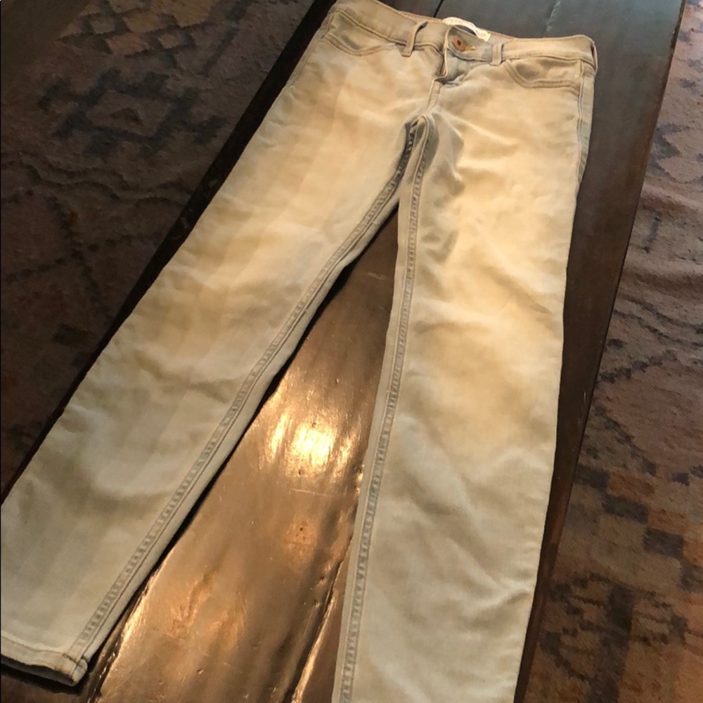 Abercrombie kids light blue skinny jeans